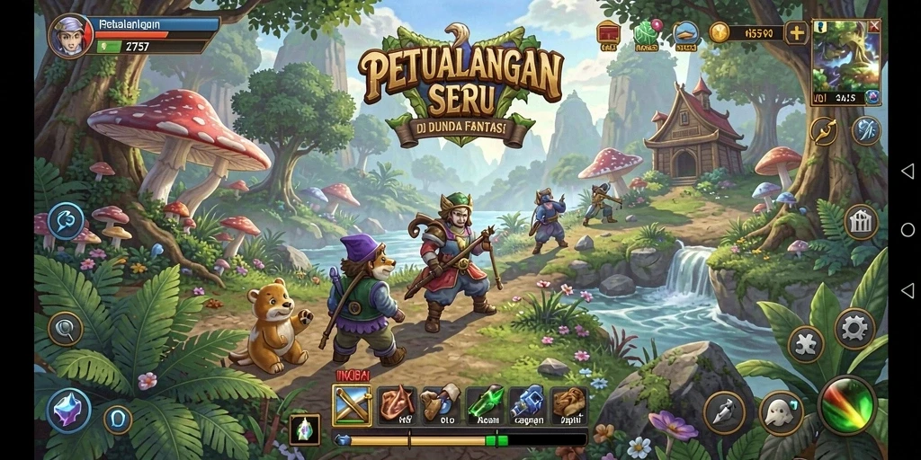 Tampilan gameplay menarik dari 2757 di dunia petualangan.