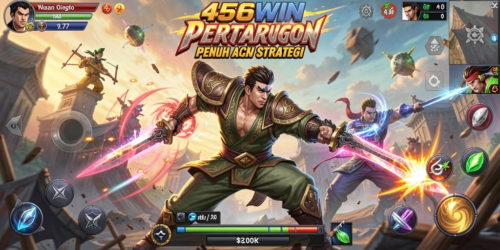 Tampilan aksi mendebarkan dalam 456WIN dengan berbagai karakter.