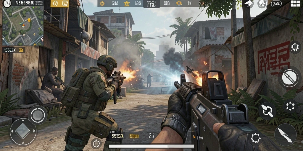 Tampilan screenshot dari gameplay seru di 555ZK.