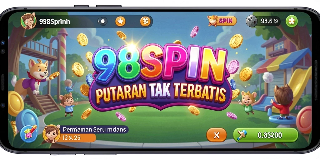 Tampilan utama gameplay 98SPIN yang seru dan memikat.