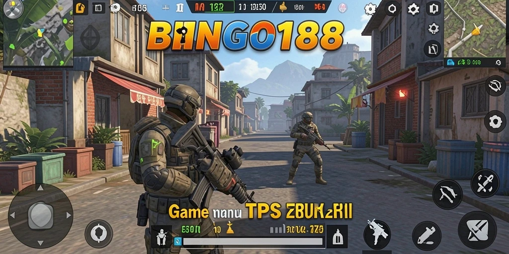 Tampilan screenshot BINGO188 menunjukkan aksi seru dalam gameplay TPS.