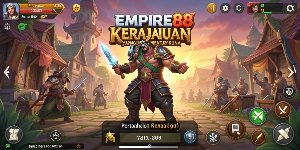 Tangkapan layar gameplay EMPIRE88 yang menunjukkan pertahanan menara yang kuat.