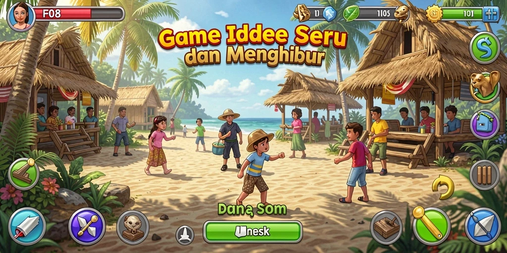Tangkapan layar gameplay F08 yang menunjukkan aksi Idle yang menarik.