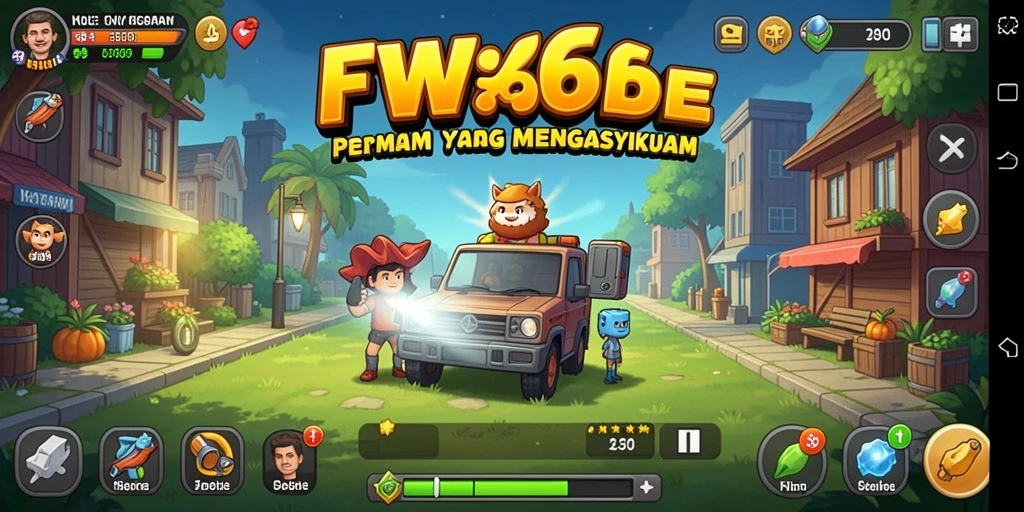 Screenshot gameplay FW66 menampilkan karakter dan elemen permainan Idle yang menarik.