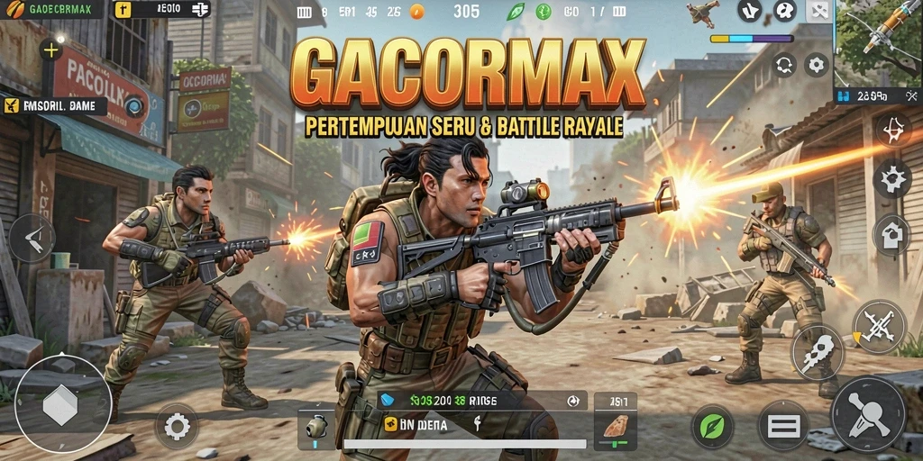 Tampilan menegangkan pertempuran di GACORMAX dengan grafik memukau.