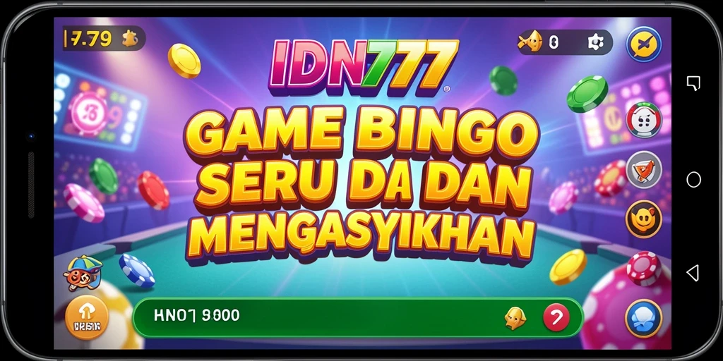 Gameplay seru Bingo di aplikasi IDN777 yang menyenangkan.