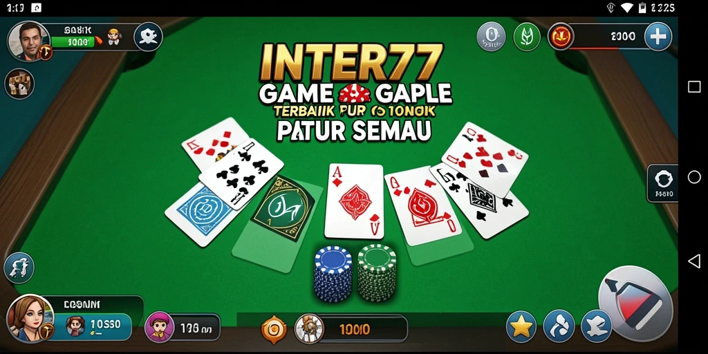 Gameplay seru dari game Gaple INTER77 dengan multiplayer.