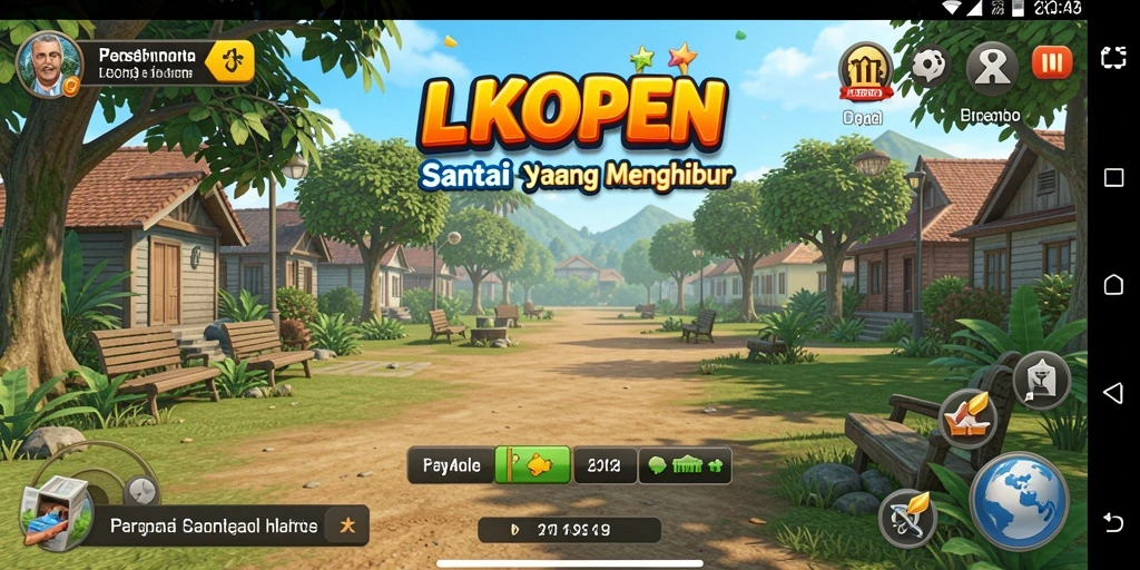 Screenshot permainan LKOPEN yang menampilkan gameplay santai dan menarik.