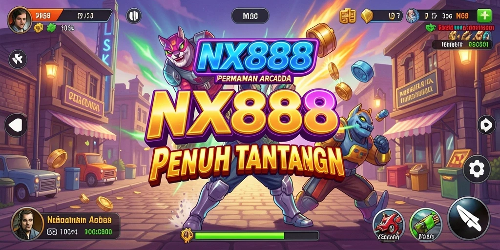 Tangkapan layar gameplay NX888 yang menampilkan tantangan Arcade yang seru.