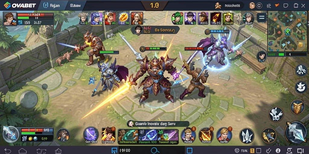 Tangkapan layar gameplay OVABET yang menarik dan strategis.