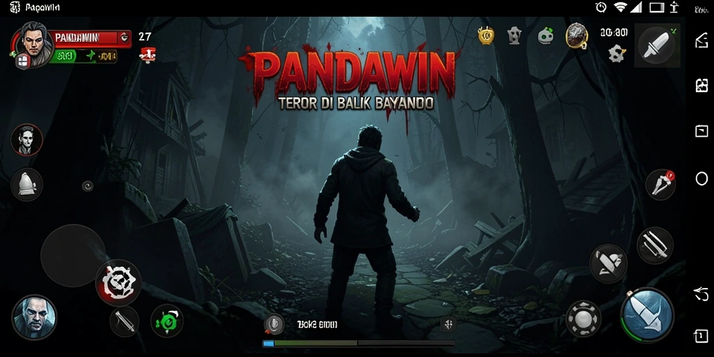 Screenshot menampilkan momen mencekam dalam gameplay PANDAWIN.