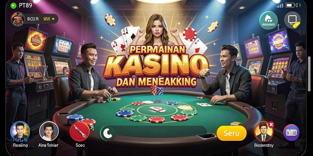 Screenshot gameplay PT89 menampilkan momen seru dalam permainan Kasino.