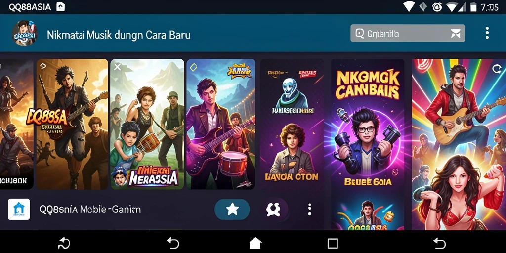 Tampilan gameplay QQ88ASIA yang seru dengan berbagai fitur musik inovatif.