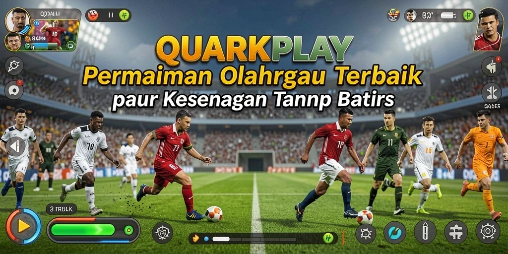 Tampilan screenshot gameplay QUARKPLAY saat berlaga di pertandingan olahraga.