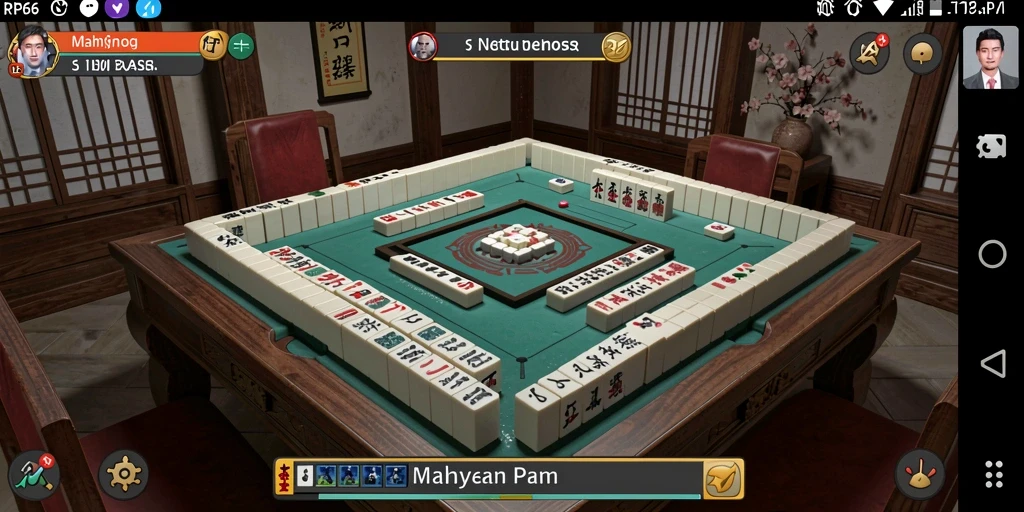 Tampilan gameplay RP66 dengan grafis Mahjong yang menawan.