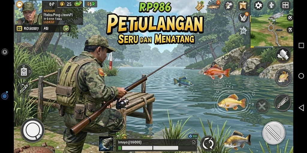 Tangkapan ikan yang mengesankan dalam gameplay RP886.