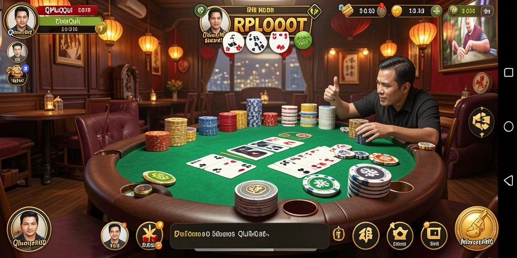 Tampilan menarik dari gameplay QiuQiu di RPLOOT.