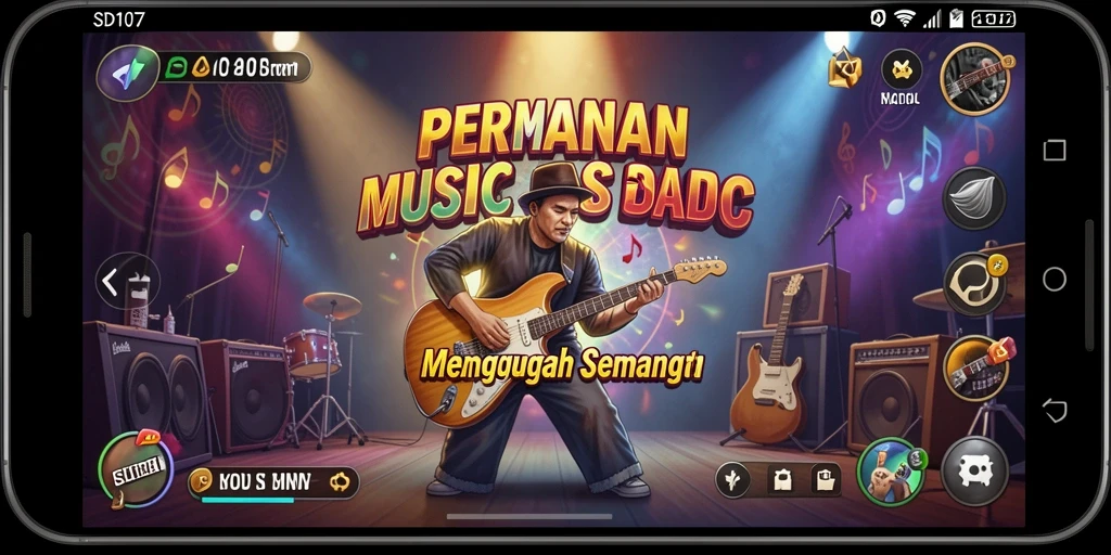 Tampilan permainan <strong>SD107</strong> yang penuh warna dan interaktif.