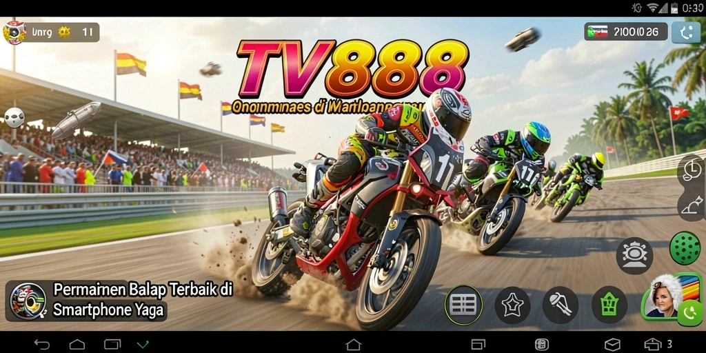 Screenshot TV888 menampilkan aksi balap yang mendebarkan dan grafis memukau.
