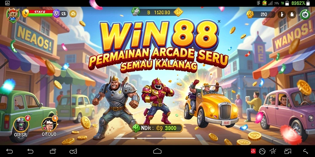 Screenshot utama WIN88 menampilkan gameplay arcade yang mengasyikkan.